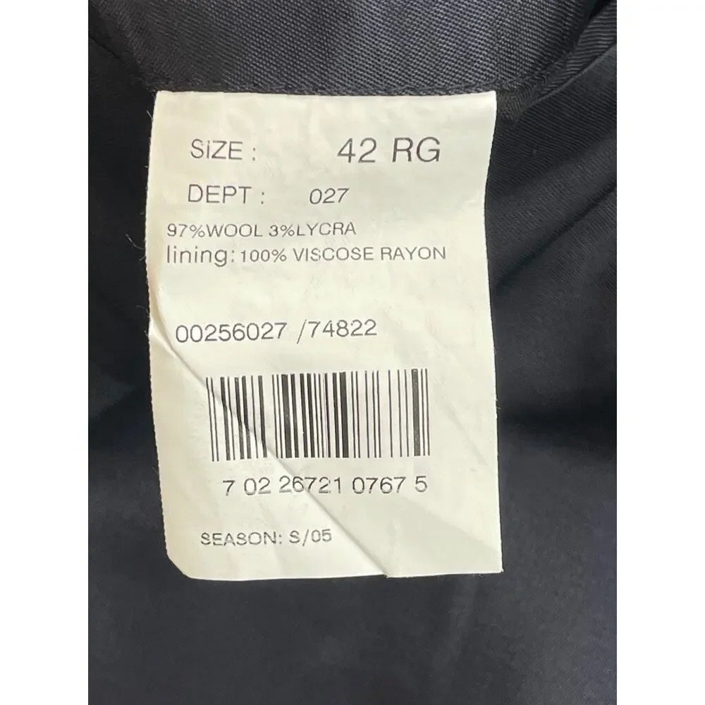 Brooks Brothers 346 Blazer Men 42R‎ Gray Plaid Wool Blend Stretch 2-Button